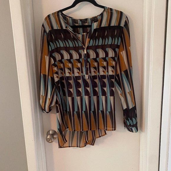 Esprit Blouse-mid century modern feel -geometric pattern - Picture 1 of 6